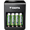 Chargeur de batterie Varta LCD Plug Charger, pour 4 x Mignon AA/Micro AAA/9 V NiMH batteries &amp; 1 x USB, écran LCD, incl. 4 batteries