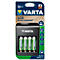 Chargeur de batterie Varta LCD Plug Charger, pour 4 x Mignon AA/Micro AAA/9 V NiMH batteries &amp; 1 x USB, écran LCD, incl. 4 batteries
