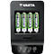 Chargeur de piles Varta LCD Smart Charger, pour 4 x Mignon AA/Micro AAA &amp; 1 x USB, 2 modes, écran LCD, 4 piles incluses
