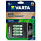 Chargeur de piles Varta LCD Smart Charger, pour 4 x Mignon AA/Micro AAA &amp; 1 x USB, 2 modes, écran LCD, 4 piles incluses
