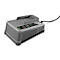 Chargeur rapide Kärcher Battery Power+ 36/60, filaire, pour batteries interchangeables Kärcher de 36 V, courant de charge 6 A, affichage LED, support mural inclus, gris