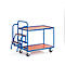 Chariot à 2 étages avec marchepied, L 990 x l. 590 mm, charge 250 kg