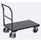 Chariot à barres de poussée, panneau acier/MDF, gris anthracite/gris foncé, L 1230 x l 800 mm, avec traverse, roulettes TPE avec EasySTOP, jusqu'à 500 kg