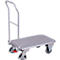 Chariot à cintres pliant, aluminium/plaque de recouvrement, aluminium argent, L 720 x l 450 mm, pliable avec traverse, roulettes TPE avec EasySTOP, jusqu'à 150 kg