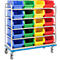 Chariot à étagère G®-Rack E 2801 GMÖHLING, ajouré, jusqu’à 300 kg, 5 étages, pour 20 bacs à bec