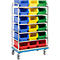 Chariot à étagère G®-Rack E 2801 GMÖHLING, ajouré, jusqu’à 300 kg, 6 étages, pour 18 bacs à bec
