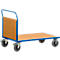 Chariot à plateforme avec dosseret, L 1000 x l. 700 mm, capacité 500 kg