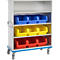 Chariot armoire G®-Cup light GMÖHLING, avant ouvert, jusqu’à 300 kg, 4 étages, volume env. 850 L