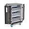 Chariot de chargement mobile ergotron® YES35, jusqu'à 36 tablettes et Chromebooks ou 24 ordinateurs portables jusqu'à 14', supports réglables, L 640 x P 730 x H 1060 mm