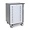 Chariot de chargement mobile ergotron® Zip40, jusqu'à 40 tablettes/chromes ou jusqu'à 30 ordinateurs portables, supports réglables, 3 compartiments, 34,7 kg par compartiment, L 770 x P 660 x H 1150 mm