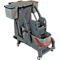 Chariot de ménage CombiX XL Sprintus, 4 seaux/55 L en tout, Support pour sac poubelle, pour l'intérieur, gris