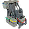 Chariot de ménage Sprintus PRO XL Sprintus, 6 seaux/67 L en tout, Support pour sac poubelle, bac, pour usage intérieur, gris