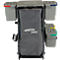 Chariot de ménage Sprintus PRO XL Sprintus, 6 seaux/67 L en tout, Support pour sac poubelle, bac, pour usage intérieur, gris
