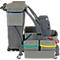 Chariot de nettoyage professionnel Sprintus PRO XL Sprintus, presse, 6 seaux de 67 litres , support pour sac poubelle, bac, pour usage intérieur, gri