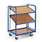 Chariot de préparations de commandes Rollcart, avec 3 étages avec socle, L 820 x l. 620 x H 1350 mm, capacité de charge 200 kg