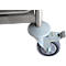 Chariot de service et desserte, inox, Surface de chargement L 820 x l. 500 mm, capacité de charge 100 kg, 2 étages