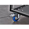 Chariot de transport, armature de fils en acier, avec plaque de base, pour 10 tables hautes