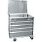 Chariot de transport en aluminium, avec couvercle et serrure à cylindre, 322 L