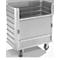 Chariot de transport en aluminium, côté long abaissable, 355 litres, sans couvercle