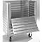 Chariot de transport en aluminium, côté long rabattable, 1050 litres, sans couvercle