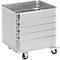 Chariot de transport en aluminium, sans couvercle, 229 L