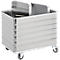 Chariot de transport en aluminium, sans couvercle, 415 L