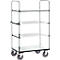 Chariot de transport ESD, 4 étages, 1200 x 800 mm, jusqu’à 600 kg, acier/bois, gris ardoise