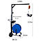 Chariot dévidoir BW-XL, pour feuillards plastiques en PET &amp; PP avec Ø de mandrin 406 mm, L 800 x P 650 x H 2210 mm, acier