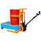 Chariot élévateur pour fûts FHR 600 K BAUER , acier, avec pince à fûts, pour fûts de 200 l, L 1125 x P 1000 x H 1330 mm, orange