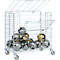 Chariot mobile grillagé à ballons ou autre, L 950 x l. 615 x H 1030 mm, avec 2 abattants de chargement