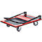 Chariot plate-forme 210B - acier - pliable - L 615 x P 880 x H 1000 mm - capacité de charge 370 kg - noir et rouge - notre marque Schäfer Shop Select