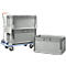 Chariot plate-forme AM80 + 3 bacs ELB 6320 - l. 600 x P 400 x H 320 mm - gris clair