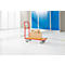Chariot plate-forme avec poignée de poussée, L 960 x l. 450 mm, capacité de charge 200 kg, rouge