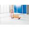 Chariot plate-forme avec poignée de poussée, L 960 x l. 450 mm, capacité de charge 200 kg, rouge