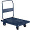 Chariot plate-forme - Chariot plate-forme - poignée rabattable -b L 906 x l. 608 mm - capacité de charge 300 kg - bleu foncé