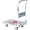Chariot plate-forme RuXXac Dandy XL, jusqu'à 330 kg, 2 roues pivotantes et 2 fixes, avec caoutchouc Spannfix, sans freins, polypropylène