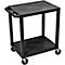 Chariot polyvalent en plastique, noir