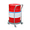 Chariot porte-fût FRW-III, en tôle d'acier, capacité de charge de 300 kg, galvanisé