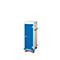 Chariot pour ordinateur portable avec fonction de chargement, verrouillage 2 points, frein de stationnement, 10 compartiments, L 530 x P 1250 x H 500, bleu gentiane