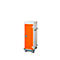 Chariot pour ordinateur portable avec fonction de chargement, verrouillage 2 points, frein de stationnement, 10 compartiments, L 530 x P 1250 x H 500, orange