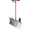 Chasse-neige SZ métal, pelle réglable sur 3 positions, avec roues, L 730 x P 420 x H 1190 mm, acier, rouge-argenté