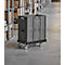 Châssis de transport - norme européenne - HDPPE - L 610 x l. 410 mm - charge admissible 300 kg - rebord d'empilage - noir profond RAL 9005 - Schäfer Shop Pure