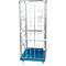 Châssis mobile en plastique, 2 grilles latérales, 1 panneau arrière, 2 demi-panneaux, bleu clair RAL5012