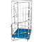 Châssis mobile en plastique, 2 grilles latérales, 1 panneau arrière, 2 demi-panneaux, bleu clair RAL5012
