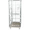 Châssis mobile en plastique, 2 grilles latérales, 1 panneau arrière, 2 demi-panneaux, gris RAL7032