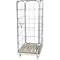 Châssis mobile en plastique avec 2 grilles latérales, 1 panneau arrière, 1 panneau avant, gris RAL 7032