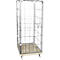 Châssis mobile en plastique avec 2 grilles latérales, 1 panneau arrière, 1 panneau avant, gris RAL 7032