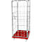 Châssis mobile en plastique avec 2 grilles latérales, 1 panneau arrière, 1 panneau avant, rouge feu RAL 3000