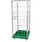 Châssis mobile en plastique avec 2 grilles latérales, 1 panneau arrière, 1 panneau avant, vert RAL 6024