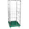 Châssis mobile en plastique avec 2 grilles latérales, 1 panneau arrière, 1 panneau avant, vert RAL 6024